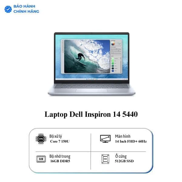 Laptop Dell Inspiron 14 5440 - N4I7204W1 (Core 7 150U, 16GB, 512GB, Full HD+, OfficeHS, Win11) - 10