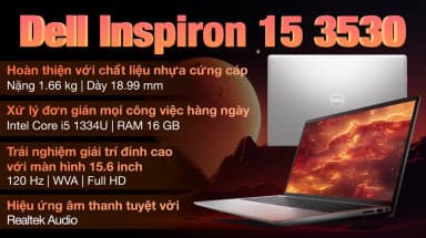 Laptop Dell Inspiron 15 3530 - 71070372 (i5 1334U, 16GB, 512GB, Full HD 120Hz, OfficeH24+365, Win11) - 5