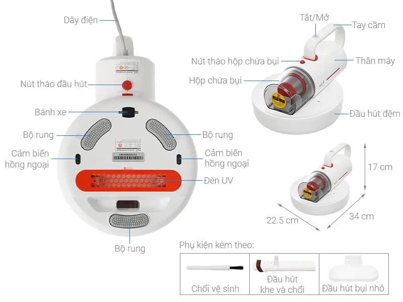So sánh giá Máy hút bụi đệm giường Deerma CM1300 - Tìm sản phẩm giá rẻ nhất - Ảnh 4