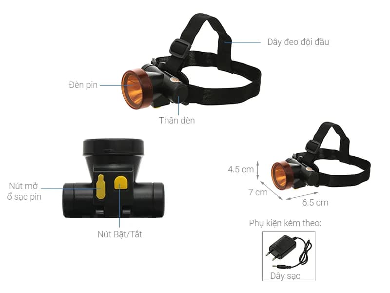 Đèn pin sạc đội đầu Comet CRT1614 - Giá rẻ nhất hôm nay - Ảnh 2