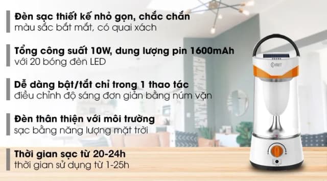So sánh giá Đèn sạc năng lượng mặt trời Comet CRL3103S rẻ nhất? - Ảnh 10
