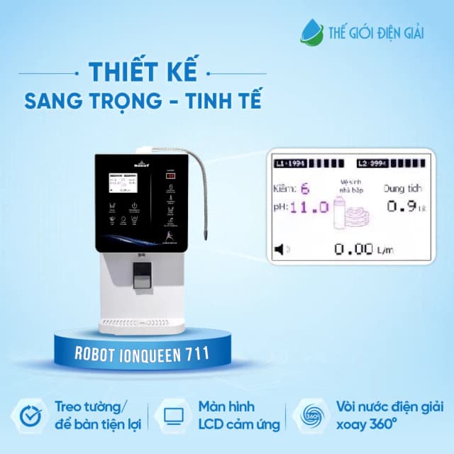 So sánh giá Máy lọc nước điện giải ion kiềm nóng nguội lạnh ROBOT IonQueen 711X 7 tấm điện cực rẻ nhất? - Ảnh 9