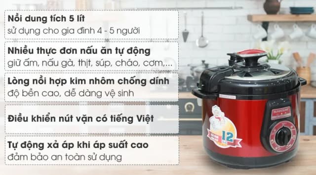 So sánh giá Nồi áp suất điện Sunhouse SHD-1552 5 lít rẻ nhất? - Ảnh 13