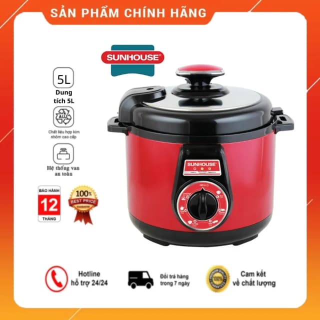 So sánh giá Nồi áp suất điện Sunhouse SHD-1552 5 lít rẻ nhất? - Ảnh 16