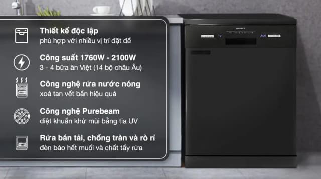 So sánh giá Máy rửa chén độc lập Hafele HDW-F601B (535.29.670) rẻ nhất? - Ảnh 9