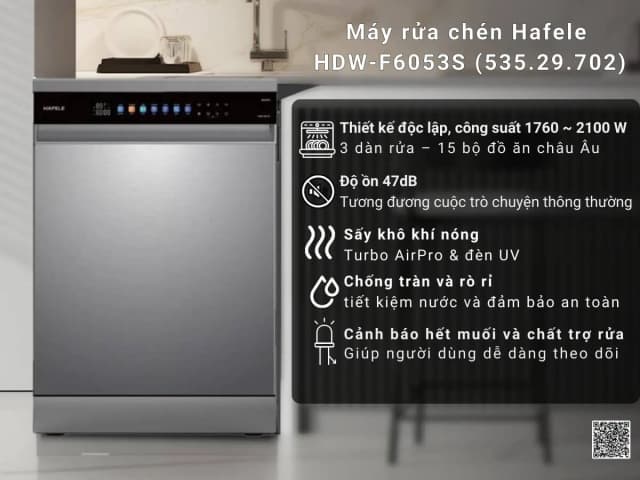 So sánh giá Máy rửa chén độc lập Hafele HDW-F6053S (535.29.702) rẻ nhất? - Ảnh 6