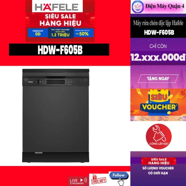 So sánh giá Máy rửa chén độc lập Hafele HDW-F605B (535.29.660) rẻ nhất? - Ảnh 16