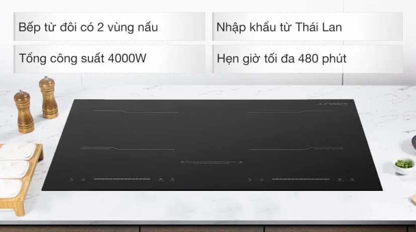 Bếp từ đôi âm Junger MK-22 4000W - Giá rẻ nhất hôm nay - Ảnh 1