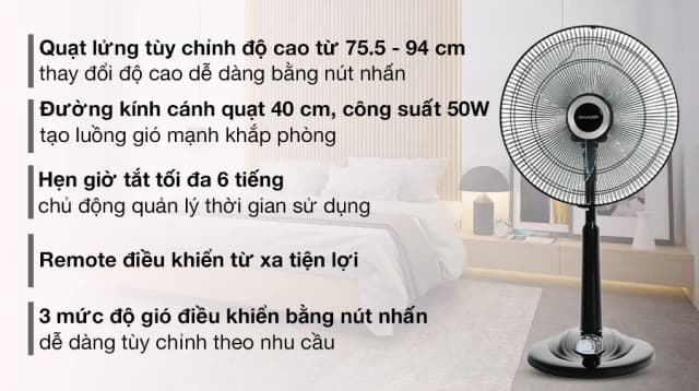 So sánh giá Quạt lửng Sharp 3 cánh PJ-L40RV-DG 50W rẻ nhất? - Ảnh 4