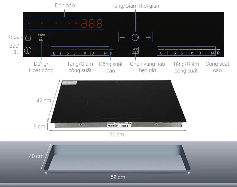 So sánh giá Bếp từ đôi âm Electrolux EHI7260BB 3200W - Tìm sản phẩm giá rẻ nhất - Ảnh 1