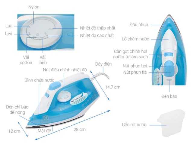 So sánh giá Bàn ủi hơi nước Electrolux ESI4017 1600W rẻ nhất? - Ảnh 6