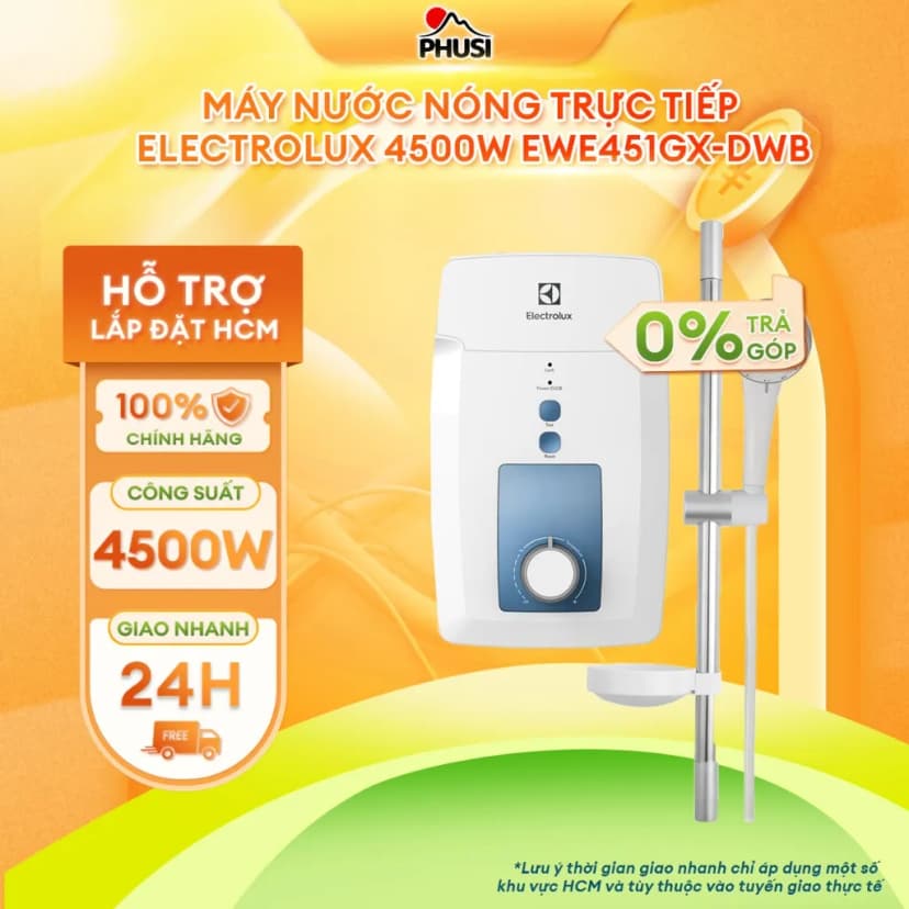 So sánh giá Máy nước nóng trực tiếp Electrolux 4500W EWE451GX-DWB - Tìm sản phẩm giá rẻ nhất - Ảnh 2