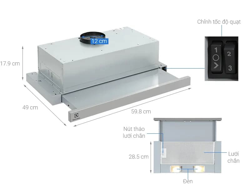 So sánh giá Máy hút mùi âm tủ Electrolux LFP216S - Tìm sản phẩm giá rẻ nhất - Ảnh 8
