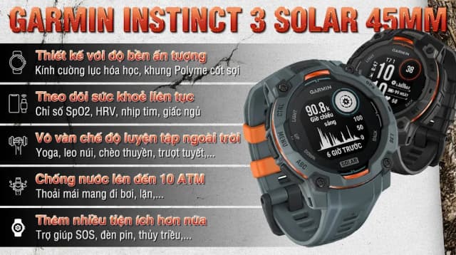 So sánh giá Garmin Instinct 3 45mm dây silicone rẻ nhất? - Ảnh 9
