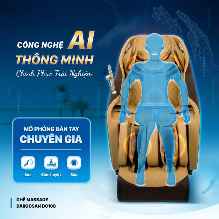 Ghế massage Daikiosan DC108 - Giá rẻ nhất hôm nay - Ảnh 2