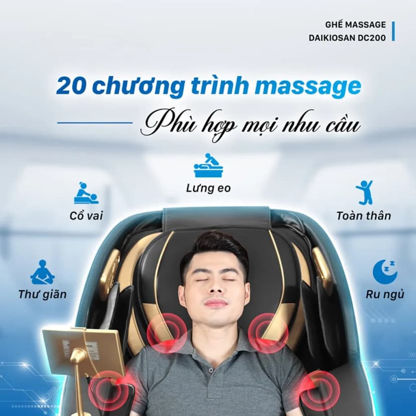 Ghế massage Daikiosan DC200 - Giá rẻ nhất hôm nay - Ảnh 4