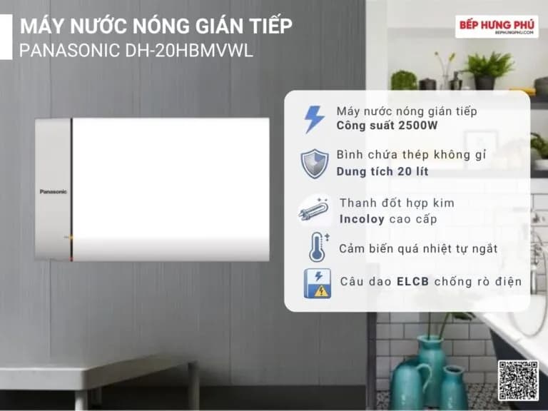 So sánh giá Máy nước nóng gián tiếp Panasonic 2500W DH-20HBMVWL - Tìm sản phẩm giá rẻ nhất - Ảnh 1
