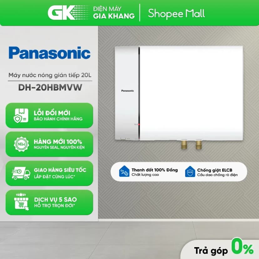 So sánh giá Máy nước nóng gián tiếp Panasonic 2500W DH-20HBMVWL - Tìm sản phẩm giá rẻ nhất - Ảnh 2