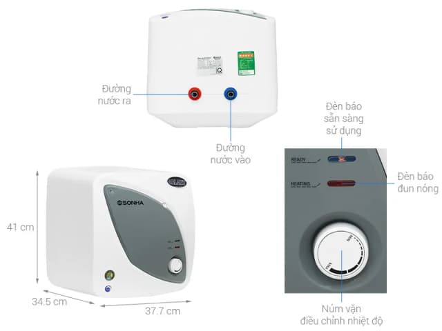 So sánh giá Máy nước nóng gián tiếp Sơn Hà Galaxy 20 lít 2500W S20NG rẻ nhất? - Ảnh 10