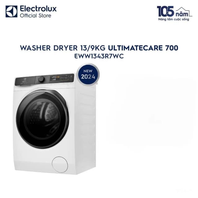 So sánh giá Máy giặt sấy Electrolux UltimateCare 700 Inverter giặt 13 kg - sấy 9 kg EWW1343R7WC rẻ nhất? - Ảnh 6