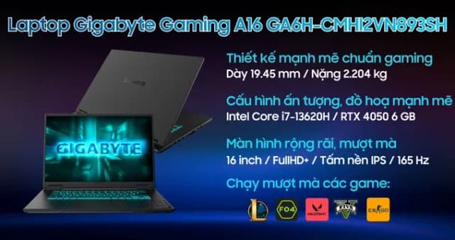 So sánh giá Laptop GIGABYTE Gaming A16 GA6H - GAMING-A16-CMHI2VN893SH (i7 13620H, 16GB, 512GB, RTX 4050 6GB, WUXGA 165Hz, Win11) rẻ nhất? - Ảnh 14