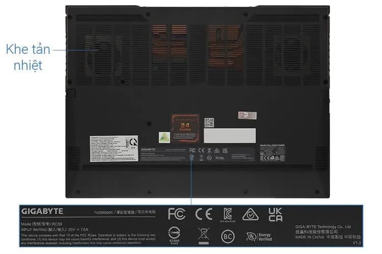 Laptop GIGABYTE Gaming G5 MF5 RC555 - 9RC55MF5FJIINIVN000 (i7 13620H, 16GB, 512GB, RTX 4050 6GB, Full HD 144Hz, Win11) - Giá rẻ nhất hôm nay - Ảnh 30