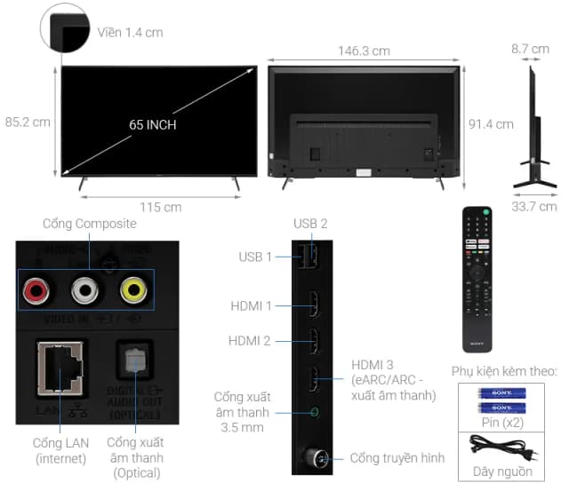So sánh giá Google Tivi Sony 4K 65 inch KD-65X75K rẻ nhất? - Ảnh 11