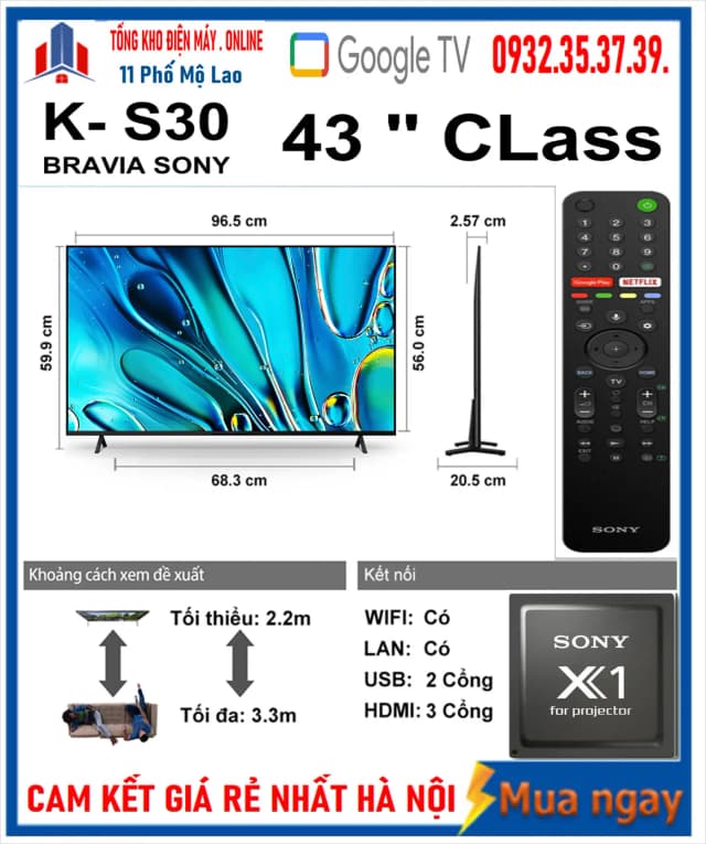 So sánh giá Google Tivi Sony 4K 43 inch K-43S30 rẻ nhất? - Ảnh 10