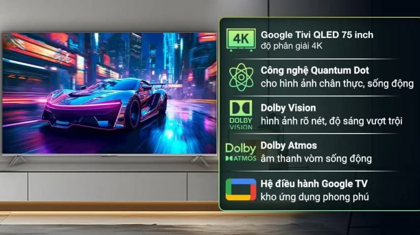 So sánh giá Google Tivi QLED Aqua 4K 75 inch AQT75S800UX - Tìm sản phẩm giá rẻ nhất - Ảnh 2
