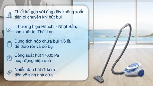 So sánh giá Máy hút bụi dạng hộp Hitachi CV-SH18E BL rẻ nhất? - Ảnh 5