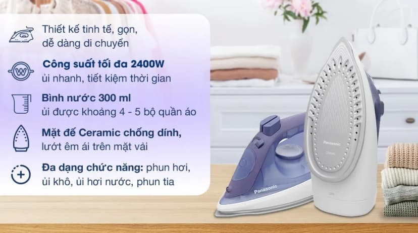 So sánh giá Bàn ủi hơi nước Panasonic NI-S530ARA 2400W - Tìm sản phẩm giá rẻ nhất - Ảnh 2