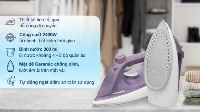 So sánh giá Bàn ủi hơi nước Panasonic NI-S630VRA 2400W rẻ nhất? - Ảnh 4