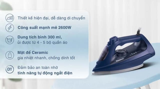 So sánh giá Bàn ủi hơi nước Panasonic NI-U800ARA 2600W rẻ nhất? - Ảnh 2