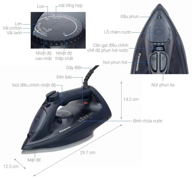 So sánh giá Bàn ủi hơi nước Panasonic NI-U800ARA 2600W rẻ nhất? - Ảnh 3