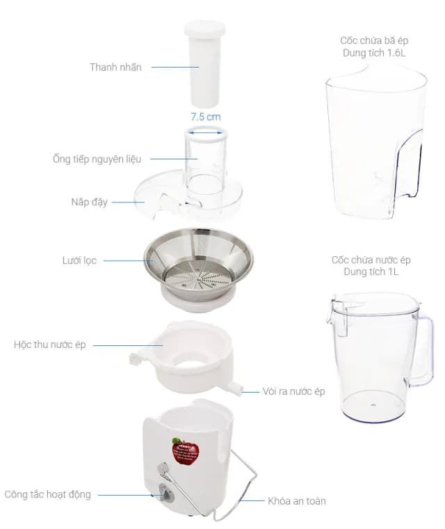 Top 1 so sánh giá Máy ép trái cây Hommy GS-321 - Tìm sản phẩm giá rẻ nhất - Ảnh 12