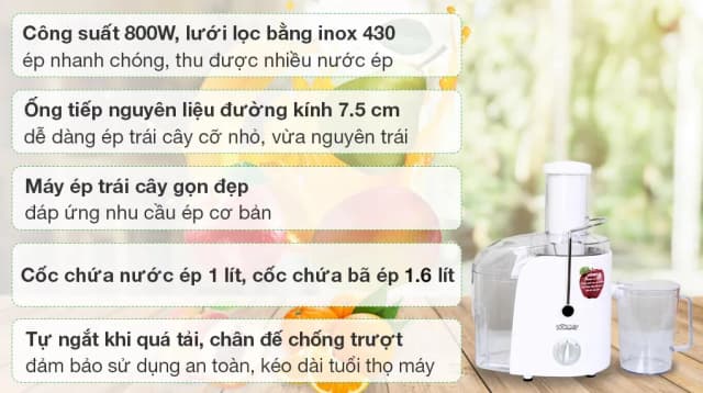 Top 1 so sánh giá Máy ép trái cây Hommy GS-321 - Tìm sản phẩm giá rẻ nhất - Ảnh 7
