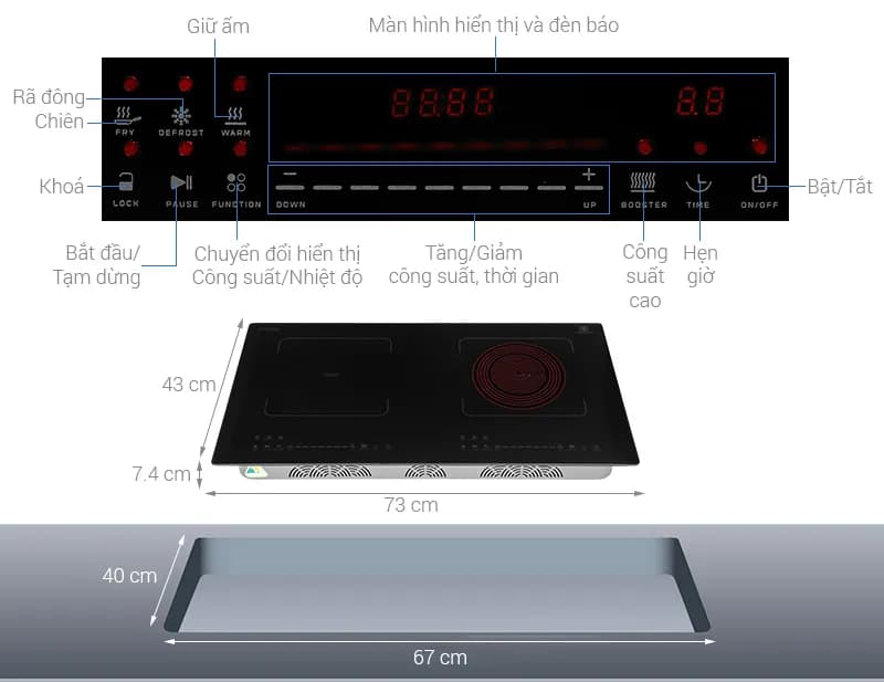 So sánh giá Bếp từ hồng ngoại âm Hawonkoo CEH-262 4800W - Tìm sản phẩm giá rẻ nhất - Ảnh 6