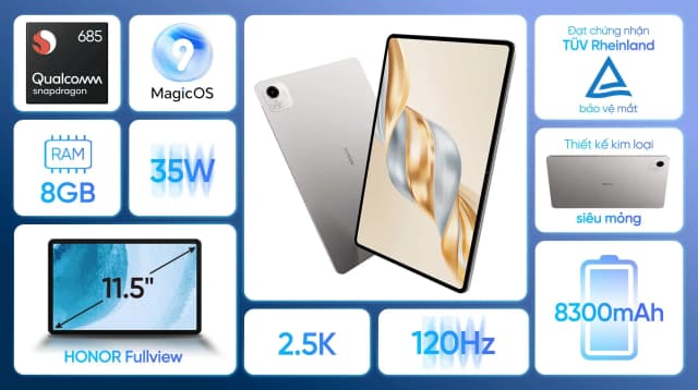Máy tính bảng HONOR Pad X9a 8GB/256GB - 7
