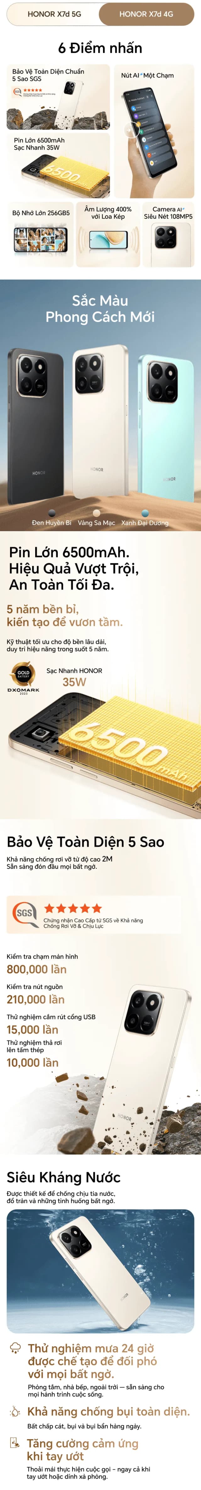 Điện thoại Honor X7d 5G 8GB/256GB - 17
