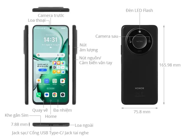 Điện thoại HONOR X9c Smart 5G 12GB/256GB - 10