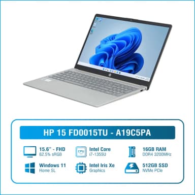 Laptop HP 15 fd0015TU - A19C5PA (i7 1355U, 16GB, 512GB, Full HD, Win11) - 11