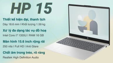 Laptop HP 15 fd0015TU - A19C5PA (i7 1355U, 16GB, 512GB, Full HD, Win11) - 9