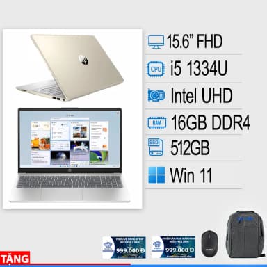 Laptop HP 15 fd0234TU - 9Q969PA-120U (Core 5 120U, 16GB, 512GB, Full HD, Win11) - 14