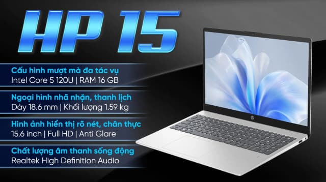 Laptop HP 15 fd0235TU - 9Q970PA_120U (Core 5 120U, 16GB, 512GB, Full HD, Win11) - 2