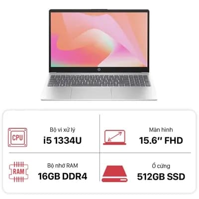 Laptop HP 15 fd0235TU - 9Q970PA (i5 1334U, 16GB, 512GB, Full HD, Win11) - 16