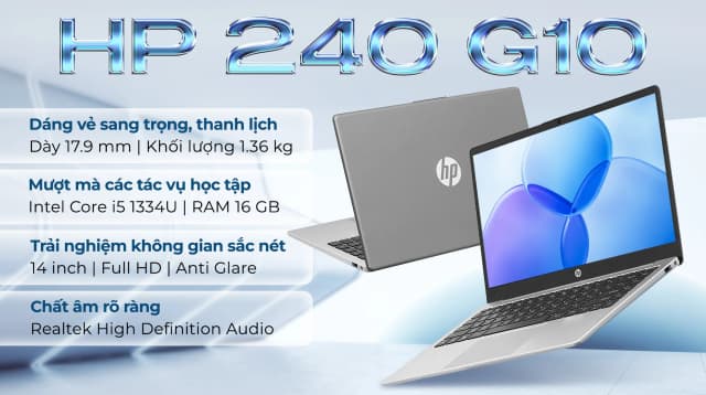 Laptop HP 240 G10 - B93GZAT (i5 1334U, 16GB, 512GB, Full HD, Win11) - 2