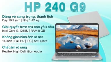 Laptop HP 240 G9 - AG2J5AT (i3 1215U, 8GB, 512GB, Full HD, Win11) - 5