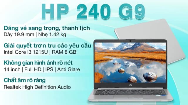Laptop HP 240 G9 - AG2J5AT (i3 1215U, 8GB, 512GB, Full HD, Win11) - 5