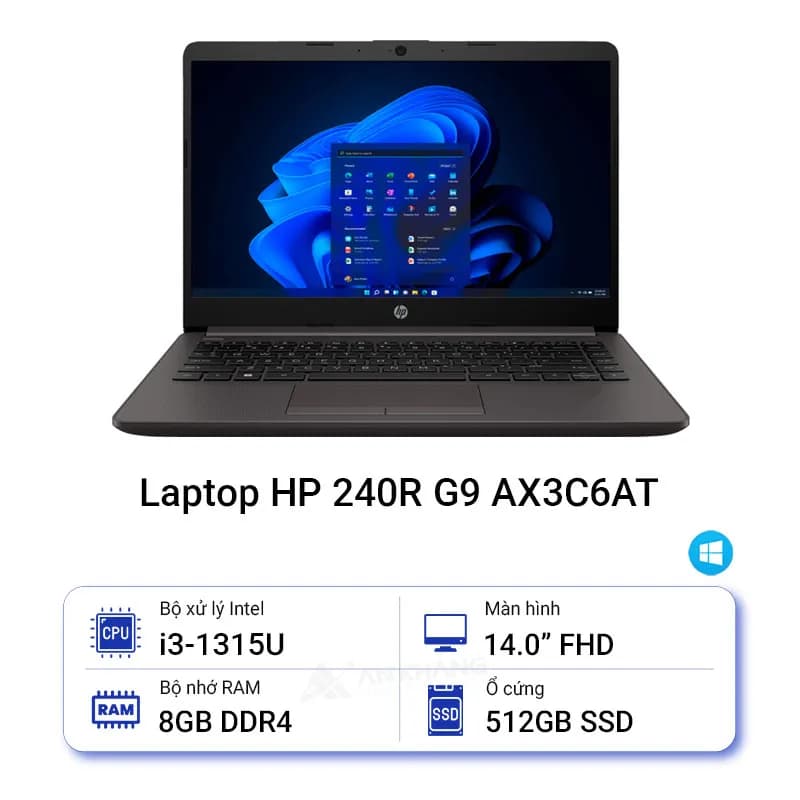 Laptop HP 240R G9 - AX3C6AT (i3 1315U, 8GB, 512GB, Full HD, Win11) - Giá rẻ nhất hôm nay - Ảnh 4