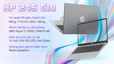 Laptop HP 245 G10 - B8PF9AT (R5 7530U, 8GB, 512GB, Full HD, Win11) - 3
